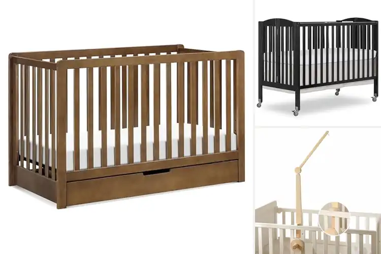 Detailed view of Best Adjustable Height Settings Crib