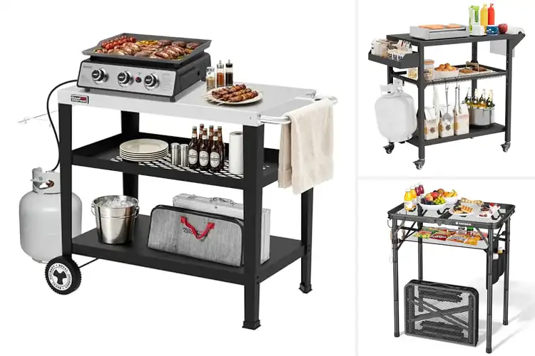 Detailed view of Best BBQ Side Tables for Smooth Outdoor Cooking