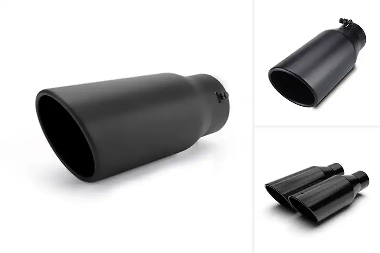 Detailed view of Best Black Powder Coated Exhaust Tip