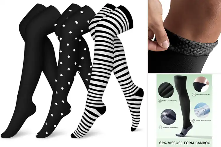Detailed view of Best Comfortable Thigh High Compression