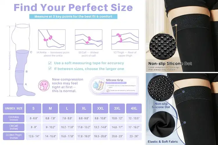 Detailed view of Best DVT Prevention Stockings: Top 10 Picks for Healthy Legs