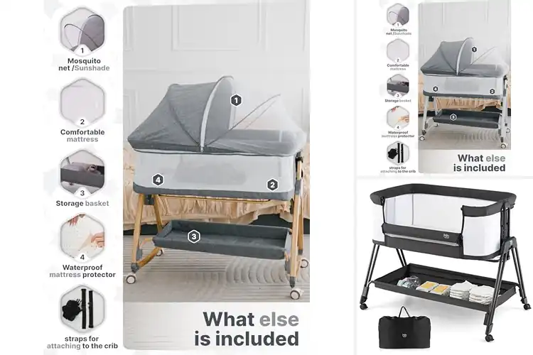 Detailed view of Best Height Adjustable Crib For Safe Co-Sleeping