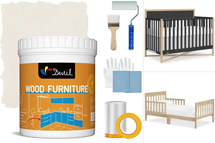 Detailed view of Best Non-Toxic Painted Crib Finish