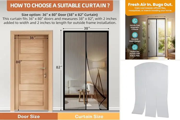 Detailed view of Best Pet Door Curtains