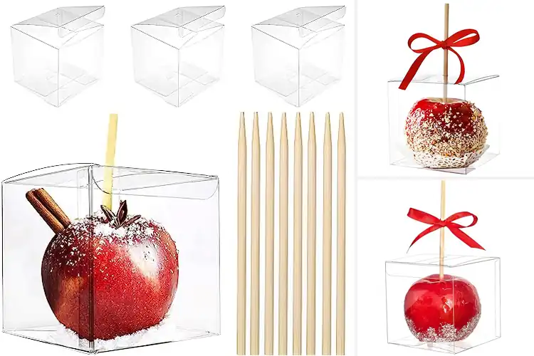 Detailed view of Best Plastic Apple Candy Boxes: Fresh & Beautiful Display