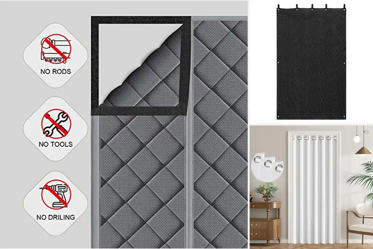 Detailed view of Best Soundproof Door Curtains