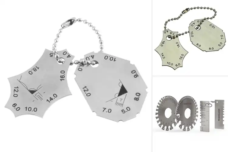 Detailed view of Best Two Piece Design Weld Gauges
